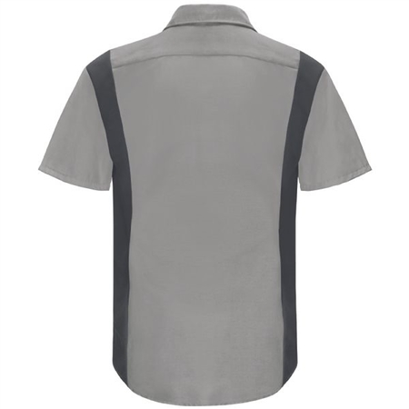 WORKWEAR OUTFITTERS Men's Long Sleeve Perform Plus Shop Shirt w/ Oilblok Tech Grey/Charcoal, 4XL SY32GC-RG-4XL